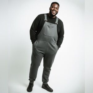 Swoveralls Unisex Sweatpants Overalls Gray Jumpsuit for Women or Men